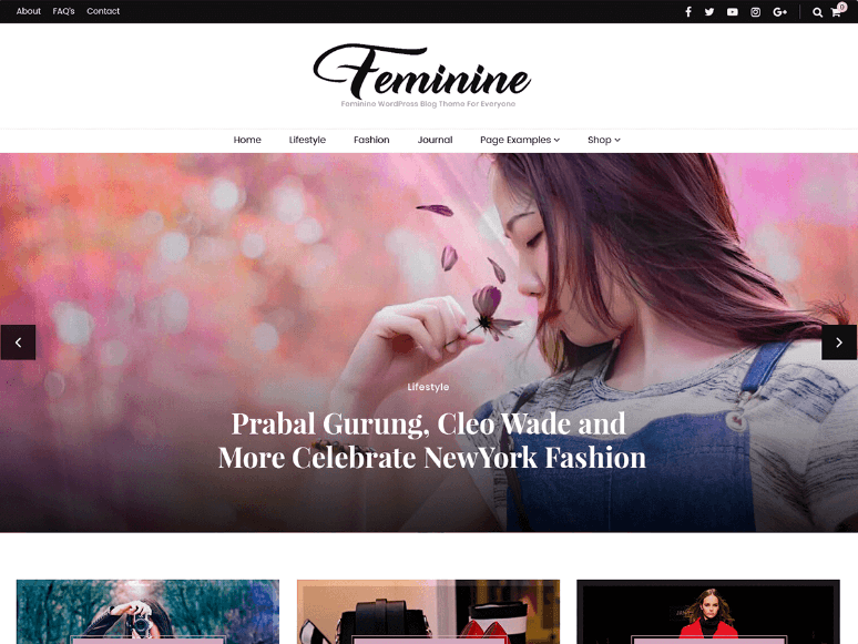 Blossom Feminine WordPress Theme for Artist