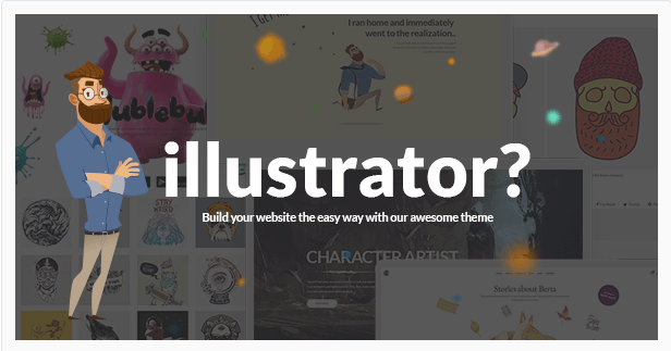 Illustrator WordPress Theme for Artist