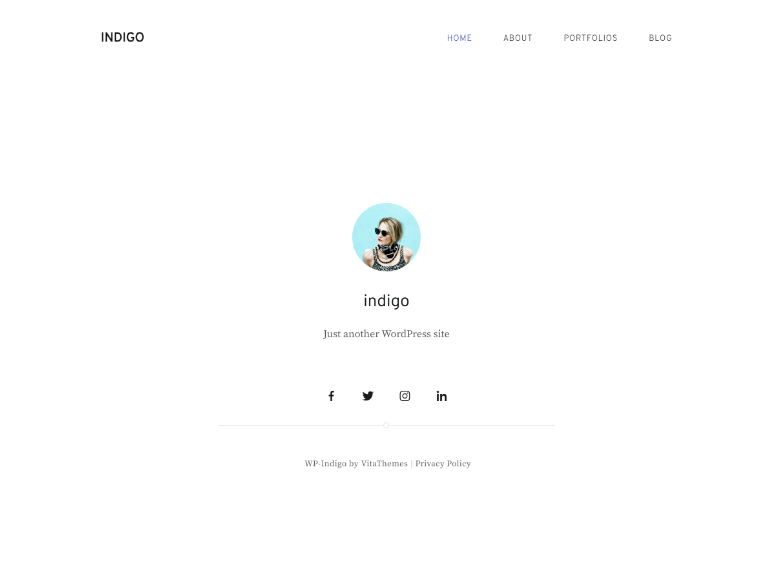 Indigo WordPress Theme for Artist