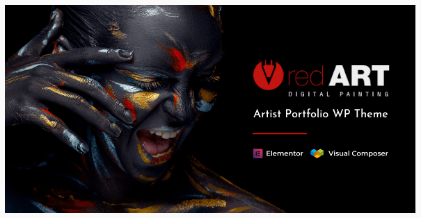 Red Art WordPress Theme for Artist