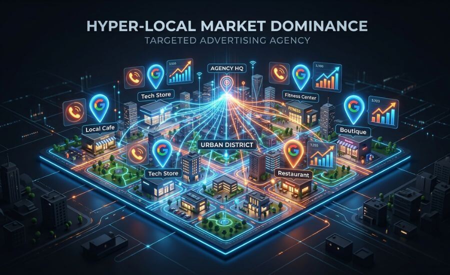 Local business advertising through local Google ads